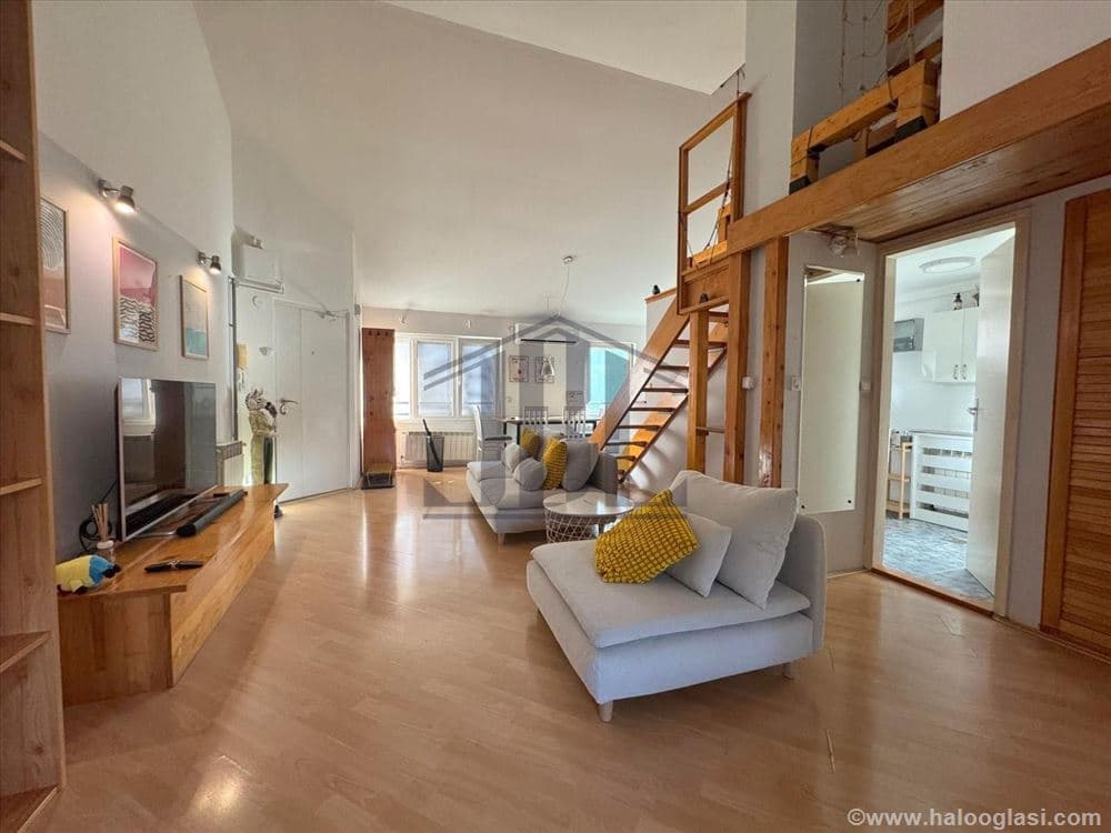 Main studio room with natural light